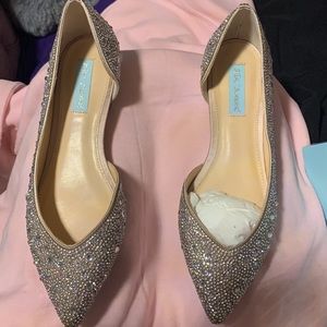 Blue by Betsey Johnson Rhinestone Flats